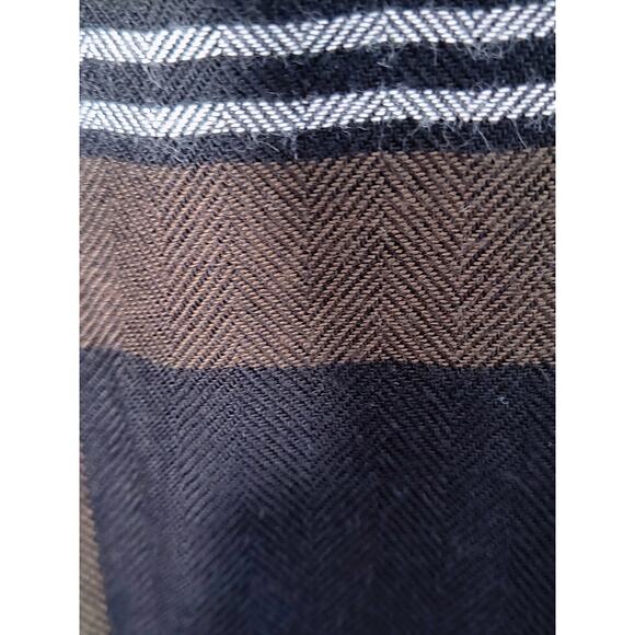 BeachLunchLounge Button Up Shirt Wmn's Sz XL Brown Check Long Sleeve - Picture 4 of 13